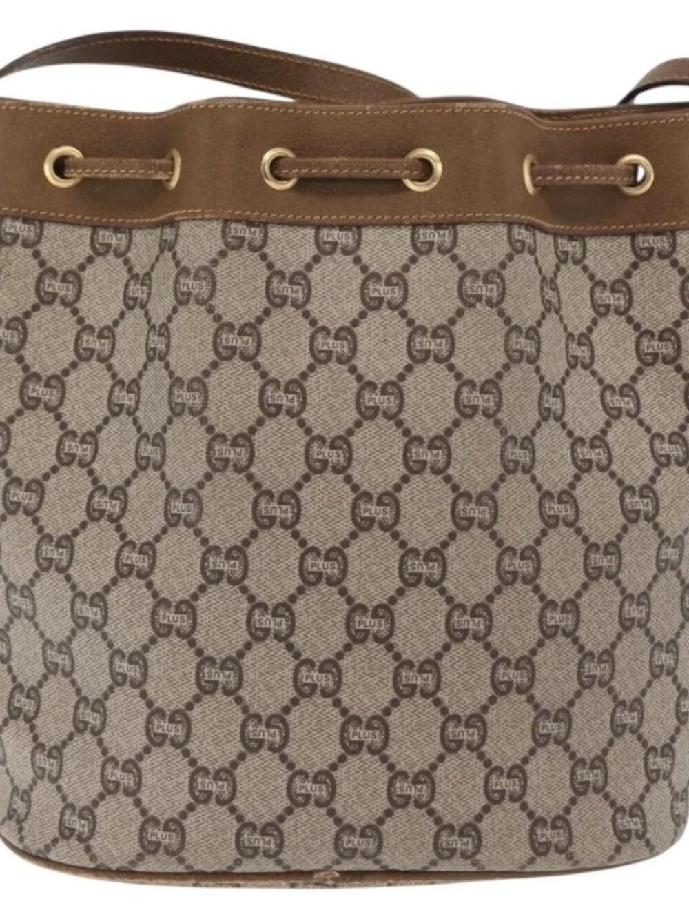 GUCCI GG Plus Supreme Shoulder Bag PVC Beige Gold Auth ka2009 - Picture 3 of 16